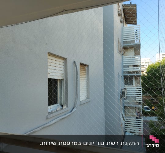 רשת הגנה על חלון למניעת כניסת יונים